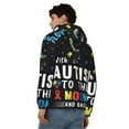 thumbnail image 4 of Uemuo I Love With Autism To The Moon And Back for Men's Fashion Full-zip Hoodies & Sweatshirts with Kangaroo Pocket, Zip-up Hooded Sweatshirt, Moisture Wicking & Breathable-3X-Large, 4 of 5