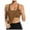 Brown, variant on Beach Vacation Clothes for Women Bra in Tops for Women Bohemian Tops Leather Corset Top Crop Top Back Womens Active Wear Button Front Curved Girl 6 Cute Spaghetti Strap Crop Bra inside Brown M