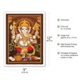 thumbnail image 2 of Lord Ganesha - Hindu Elephant Headed Deity - God of Wisdom Knowledge and New Beginnings - Vintage Religious Art c.1960s - Master Art Print (Unframed) 9in x 12in, 2 of 4