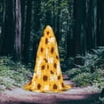 thumbnail image 5 of Honeii Vintage Marble Pattern Sunflower Print Poncho Cape, Cloak Coat, Snuggly Hooded Wearable Blanket, Hooded Cape For Teenagers,Halloween Costumes-Small, 5 of 7
