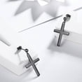 thumbnail image 6 of Mens Cross Earrings 925 Sterling Silver Women Stud Earrings Gothic Dangle Drop Earring Punk Hip Hop Black Jewelry Easter Gift, 6 of 10