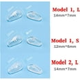 thumbnail image 5 of 10 Pairs Teardrop Screw-in Nose Pads, Air Bag Cushion Glasses Pads, Silicone Anti-Slip Nose Pads for Eyeglass,Clear, 5 of 7