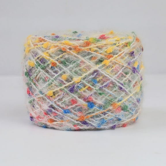XmhyTop-A 50g Soft Rainbow Bean Yarn Textured Blended Yarn for DIY Scarves Bags, Colorful Knitting Crochet Yarn,R14