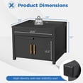 thumbnail image 2 of YODOLLA Washer Dryer Pedestal with Storage, 29″L x 29″W x 23″ H Heavy Duty Laundry Stand Cabinet in Black, 2 of 7