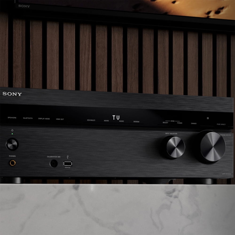 Sony STR-AN1000 7.2 Channel Home Theater 8K A/V Receiver Bundle with 4K HDMI Cable w/ Pure Copper Conductors & Deco Essentials CPS Exclusive 26 Month Protection Pack Bundle (BEACH-CPS-261000)