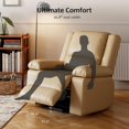 thumbnail image 7 of Garvee Oversized Faux Leather Power Lift Recliner with Massage and Heating, Living Room Recliner with Pockets, Large Beige, 7 of 7