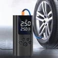 thumbnail image 3 of Bomba infladora de neumáticos para coche | Compresor de aire digital con manómetro | 80W 12V enchufable | Bomba eléctrica portátil rápida de doble cilindro | 60L/min | Iluminación LED | 3 boquillas, 3 of 9