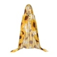thumbnail image 7 of Honeii Vintage Marble Pattern Sunflower Print Poncho Cape, Cloak Coat, Snuggly Hooded Wearable Blanket, Hooded Cape For Teenagers,Halloween Costumes-Small, 7 of 7