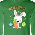 thumbnail image 4 of Inktastic Happy Easter Bunny with Eggs and Carrot Long Sleeve T-Shirt, 4 of 5