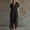 Black, variant on Button up Dress for Women Dress with Pockets Solid Color Short Sleeve V Neck Regular Fit 2026 Summer Dress for Daily and Commute