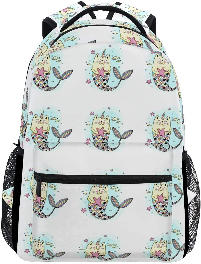 cat mermaid backpack