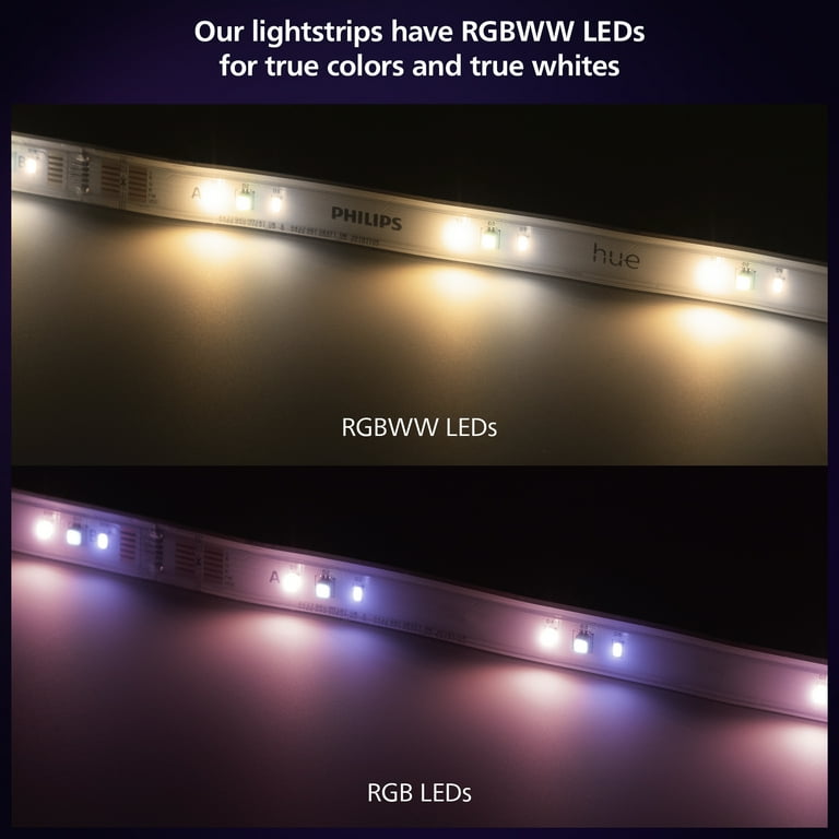 Philips Hue, Indoor LED Lightstrip, 33 Ft Solo Kit, Control with