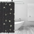 thumbnail image 2 of Shower Curtain, Artsy Cool Sheep Head Stars Moon Waterproof Fabric Plastic Shower Curtain, Drying Fast Bathroom Curtain with 9 Buttonholes, Ruffle Shower Curtain 60x72in, 2 of 8