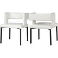 thumbnail image 1 of Pemberly Row Chaise de Salle à Manger Moderne en Similicuir 19 Pouces Blanche (Ensemble de 2), 1 of 5