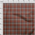thumbnail image 3 of oneOone Polyester Spandex Maroon Fabric Check Dress Material Fabric Print Fabric By The Yard 56 Inch Wide, 3 of 4