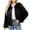 Black, variant on Ashirexll Faux Fur Jackets for Women Winter Coats Fleece Cropped Jacket Faux Fur Long Sleeve Pockets Shaggy Warm Outerwear Fall Clothes Beige XXL
