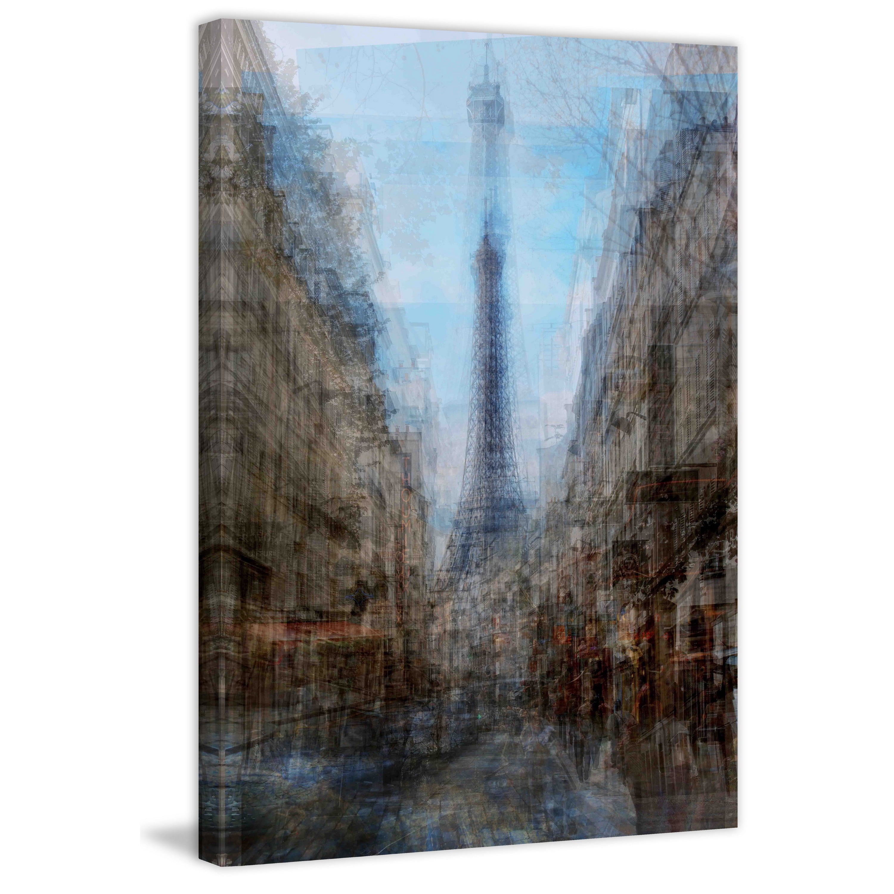 Marmont Hill "Eiffel Thru Streets" Painting Print on Canvas