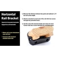 thumbnail image 5 of Myard Deck Horizontal Railing Connectors Brackets with Screws for 2X4 (Actual 1.5X3.25) Inches Pressure-Treated Wood Moulded Handrail (2 Pcs, Black), 5 of 6