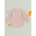 thumbnail image 4 of Bagilaanoe Newborn Baby Boy Girl Rompers Solid Color Long Sleeve Bodysuits 6M 12M 18M 24M Infant Casual One Piece Jumpsuits, 4 of 8