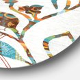 thumbnail image 2 of Designart « Vignes et Fleurs Colorées Arc-en-Ciel » Art Mural Circulaire en Métal Style Ferme, 2 of 3