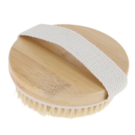 Unique Bargains Natural Bristle Bath Brush with Comfortable Grip and Wooden Design