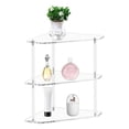 thumbnail image 6 of Acrylic Triangle End Table - 3 Tier Corner Side Small for Living Room, Bedroom, Bathroom, 6 of 8