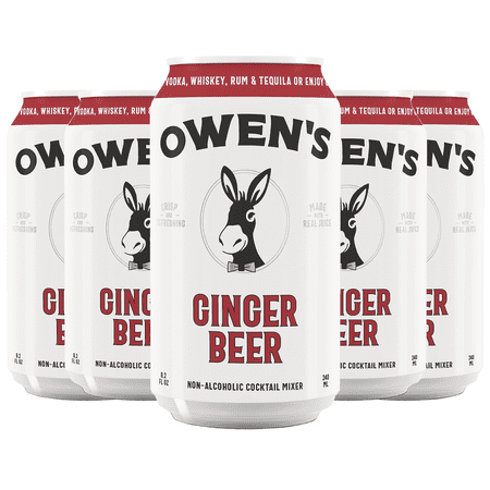 Owen’s Craft Mixers Ginger Beer HandA with Premium Ingredients Vegan & Gluten-Free Soda Mocktail and Cocktail Mixer