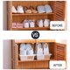 thumbnail image 1 of Zapatero vertical para entrada - Estantería de plástico para organizadores de zapatos, blanco/gris, 12,38x9,43x3,54 pulgadas, almacenamiento para zapatillas que ahorran espacio, 1 of 1
