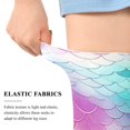 thumbnail image 4 of Dailycode Sheer Knee High Stockings for Women Rainbow Fish Scale, 4 of 7