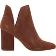 thumbnail image 6 of Steve Madden Rookie Chestnut Suede Almond Toe Pull On Block Heel Fashion Boots (Chestnut Suede, 9), 6 of 6