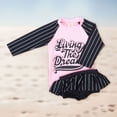 thumbnail image 1 of Toddler Girls Rash Guard Swimsuits Ruffle Floral Pattern Long Sleeve Sun Protection Kids Swimsuit 2-3 Years Girls Clothing, 1 of 3