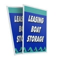 thumbnail image 4 of A-frame Sidewalk Leasing Boat Storage 24" x 36" Double Sided A-Frame Sidewalk Sign, Includes 2 Plastic Inserts | Foldable Portable White Signicade Sandwich Board Signs, 4 of 5