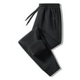 thumbnail image 2 of Atogsazn Mens Fleece Lined Sweatpants Athletic Sherpa Winter Warm Pant Soft Elastic Waist Pants Trouser with Drawstring 02-Black XL Fashion, 2 of 9