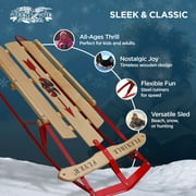 Flexible Flyer 1048 Metal Runner Steel & Wood Snow Slider Sled, 48 inch