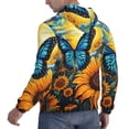 thumbnail image 6 of Fotbe Men's Hoodie with Colorful Cloud Butterfly Sunflower Pattern - Kangaroo Pocket Pullover Hooded Sweatshirt, Perfect for Daily Wear, Travel, and Home-4X-Large, 6 of 7
