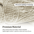 thumbnail image 3 of Flymme Beige Quilts for Queen Bed,3 Piece Soft Lightweight Bedspreads Coverlet with Coin Pattern for Bed, Couch, Quilt Blanket, 3 of 7