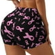 thumbnail image 1 of Fotbe Breast Cancer Awareness Shorts Sin Costuras – Shorts Deportivos de Cintura Alta para Mujer, Elásticos para Gimnasio, Yoga, Running o Ciclismo-Medium, 1 of 8