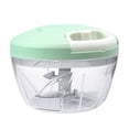 thumbnail image 1 of Manual Garlic Grinder Chopper Meat Cutter , Hand Pull Chop Chopper Manual Food Processor by KAUKKO (Green-S), 1 of 4