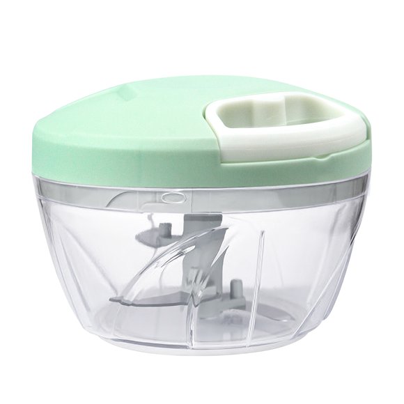 Manual Garlic Grinder Chopper Meat Cutter , Hand Pull Chop Chopper Manual Food Processor by KAUKKO (Green-S)
