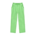 thumbnail image 4 of ANINEO Women Casual Pants Elastic Waist Wide Leg Sweatpants With Pockets Comfortable Loose Fit Trousers Solid Color Breathable Daily Female Slacks, 4 of 4