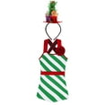 thumbnail image 3 of YEAHDOR Kids Girls Christmas Candy Cane Costume Striped Criss-Cross Back Ballet Leotard Green-A 12, 3 of 6