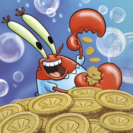 SpongeBob SquarePants Birthday Paper Luncheon Napkins, 16ct