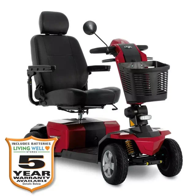 Pride Mobility Victory LX Sport Trottinette à 4 Roues, Capacité de 400 Lbs, avec Garantie Prolongée de 5 Ans
