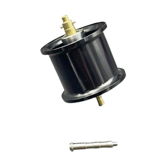 Carrete de pesca, accesorios de bobinado, fácil de instalar, potente, ampliamente utilizado, carrete de repuesto, poco profundo para pesca en balsa Negro