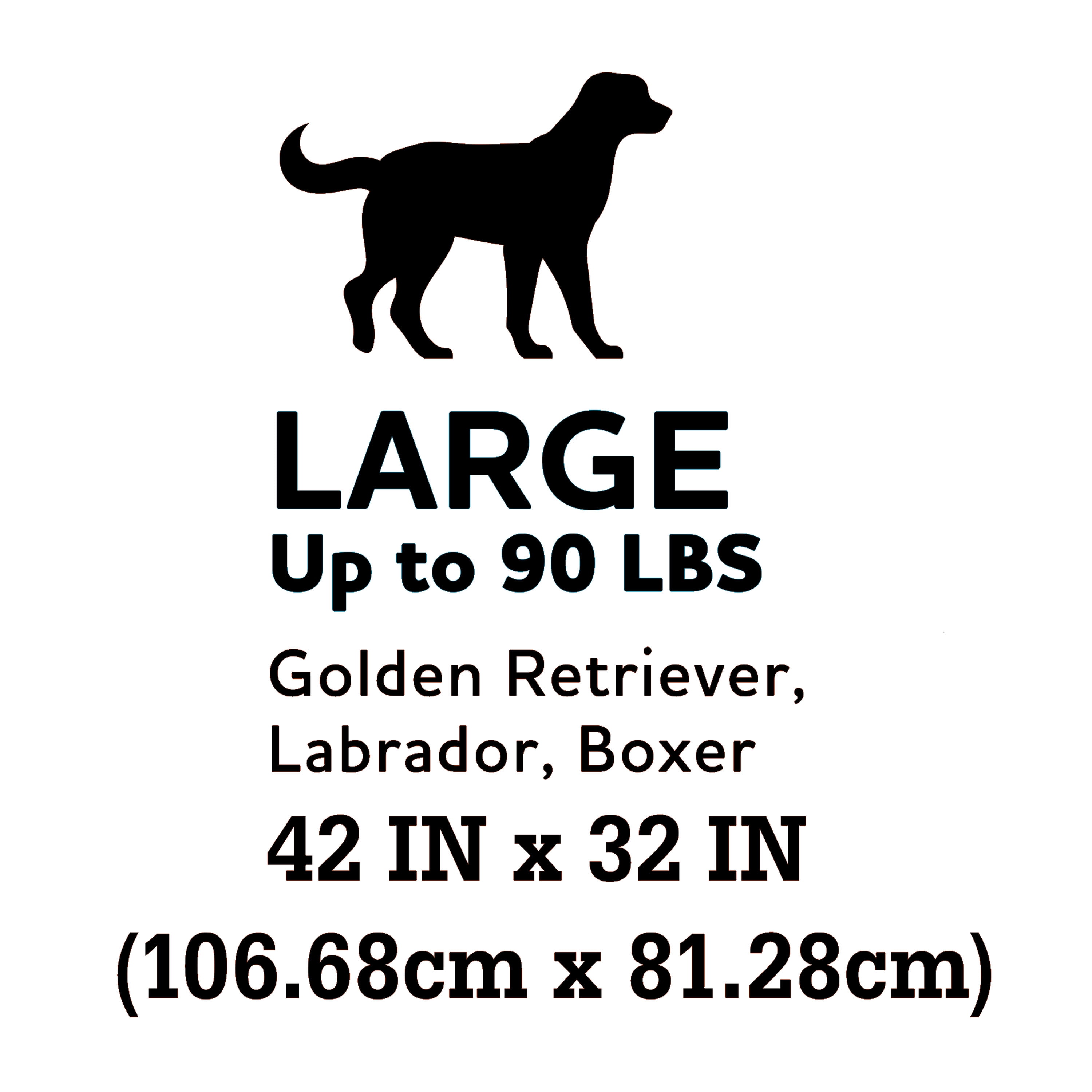 Vibrant Life Pillow Dog Bed for Large Dogs, 42" x 32", Tan Plaid