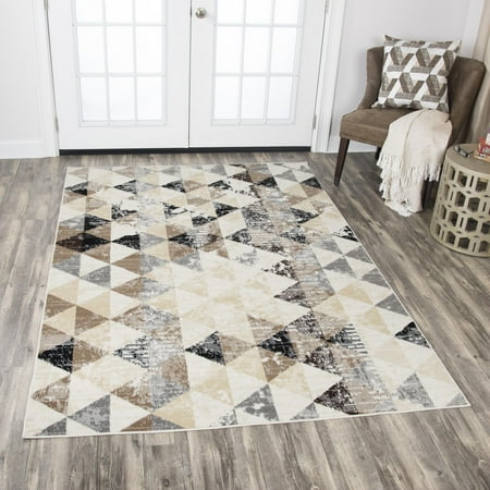 Rizzy Home XI7275 Ivory 8' x 10' Power-Loomed Area Rug
