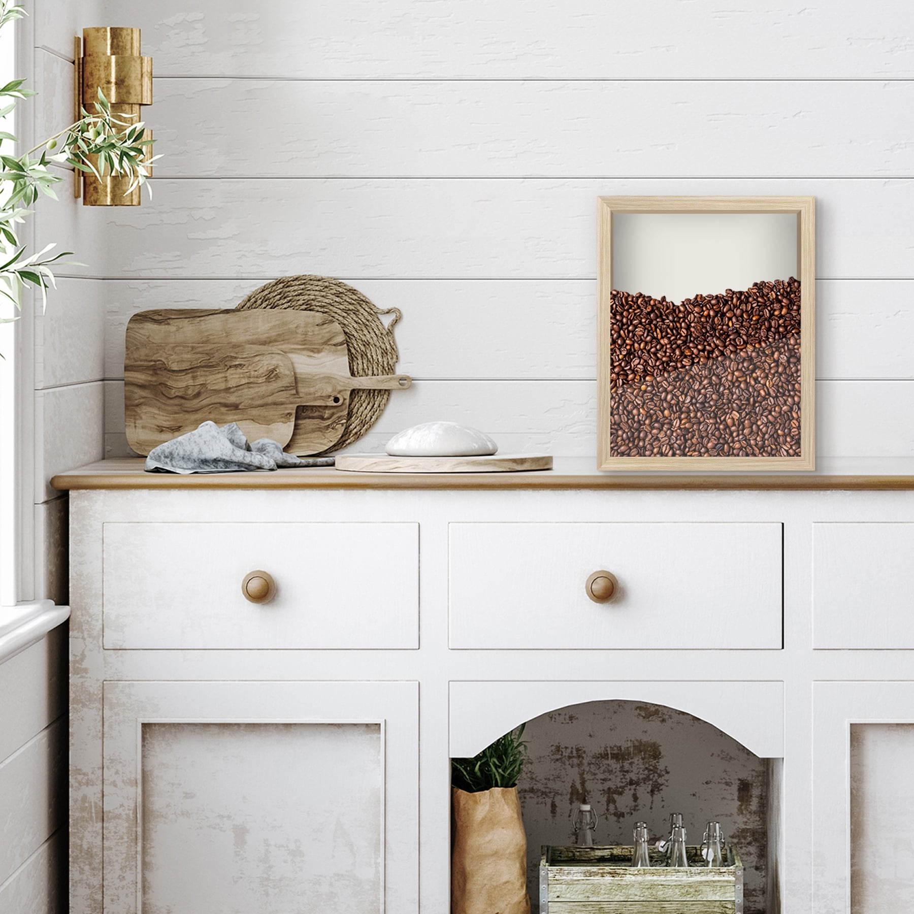 Americanflat 11x14 Shadow Box Frame with Shatter-Resistant Glass Silhouette - Dark Oak with Soft Felt Back