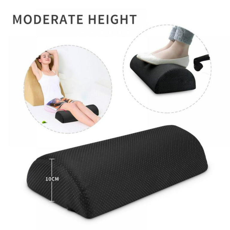 Under Desk Foot Rest-Adjustable Memory Foam Foot Stool Pillow, Teardrop  Curved
