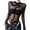 S, variant on Long Sleeve Bodysuit for Women Mock Neck Sheer Mesh Bodysuit Snake Jumpsuit Leotard Clubwear