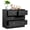 Black-3 Layer 4 drawer, variant on Ktaxon 6 Drawer Wood Dresser for Bedroom, Chest of Drawers, Storage Organization Unit for Clothing, White
